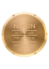 Nixon Sentry Stainless Steel Gold & Green Sunray Men's Watch A356-1919 - Watches of America #4